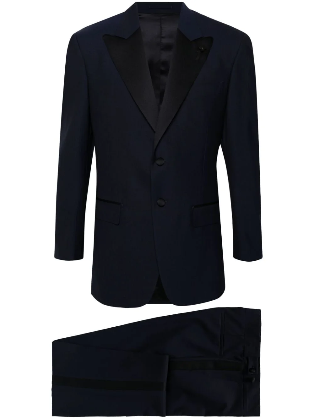 single-breasted wool-blend suit - 1