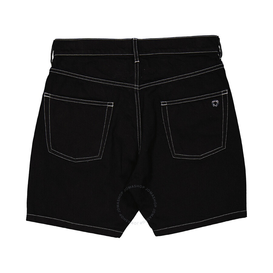 Etudes Men's Black Corner Denim Shorts - 5