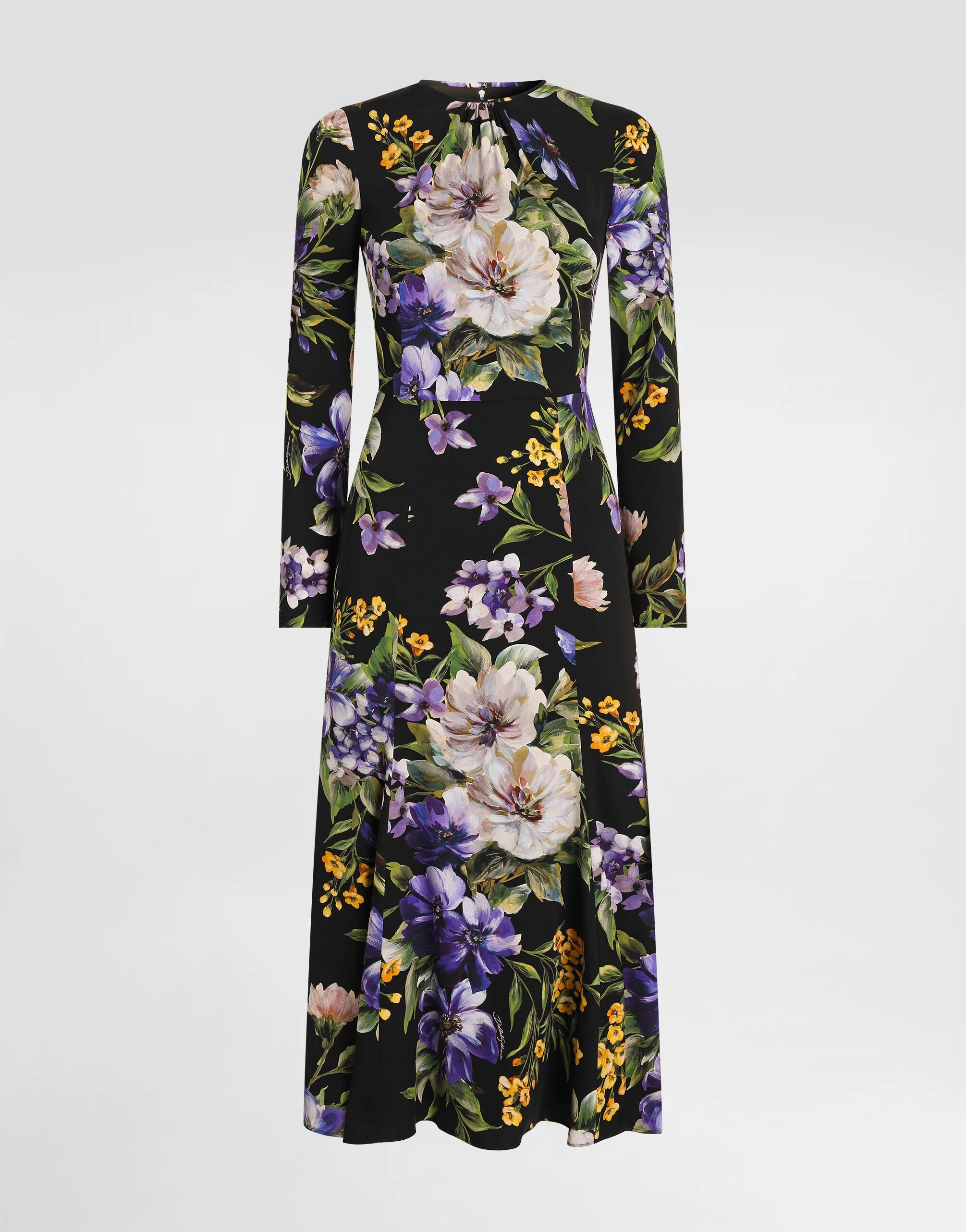 Charmeuse dress with floral print - 1