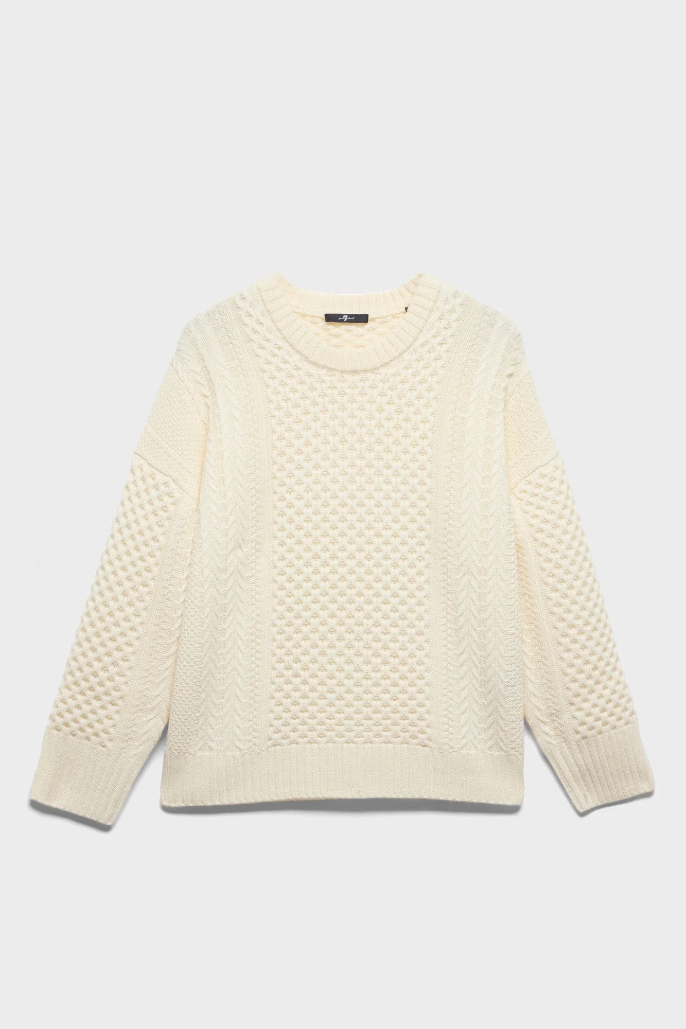 FISHERMAN CREWNECK SWEATER in Merino Wool - 1