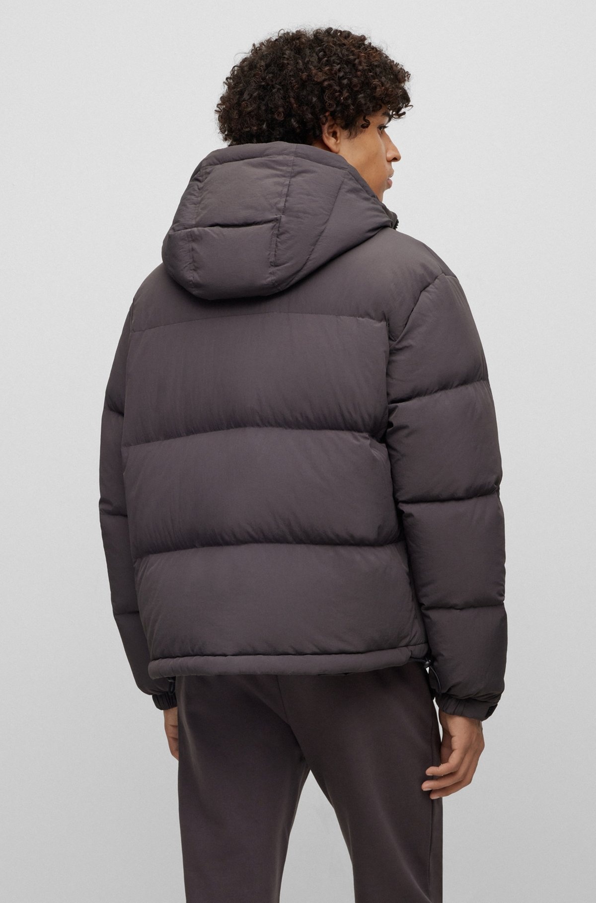 WATER-REPELLENT DOWN JACKET WITH DETACHABLE HOOD - 4