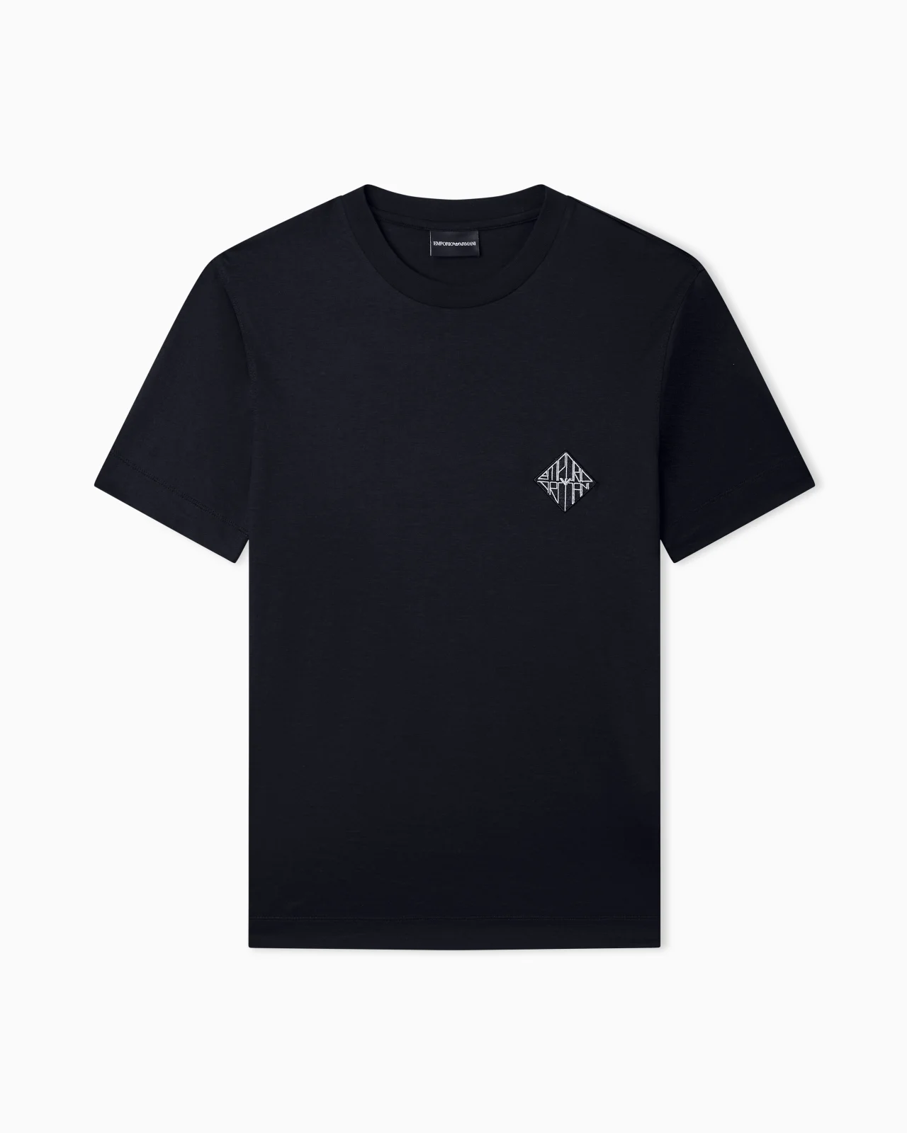 SLIM-FIT LYOCELL-BLEND JERSEY T-SHIRT WITH LOGO PATCH - 1