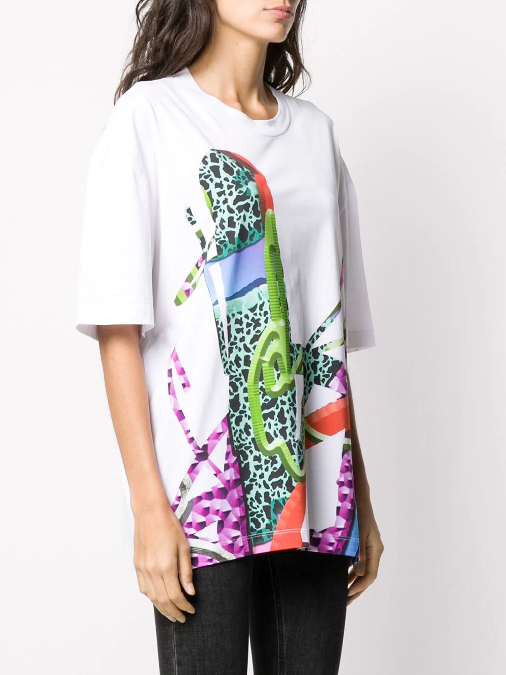 abstract print oversized T-shirt - 3