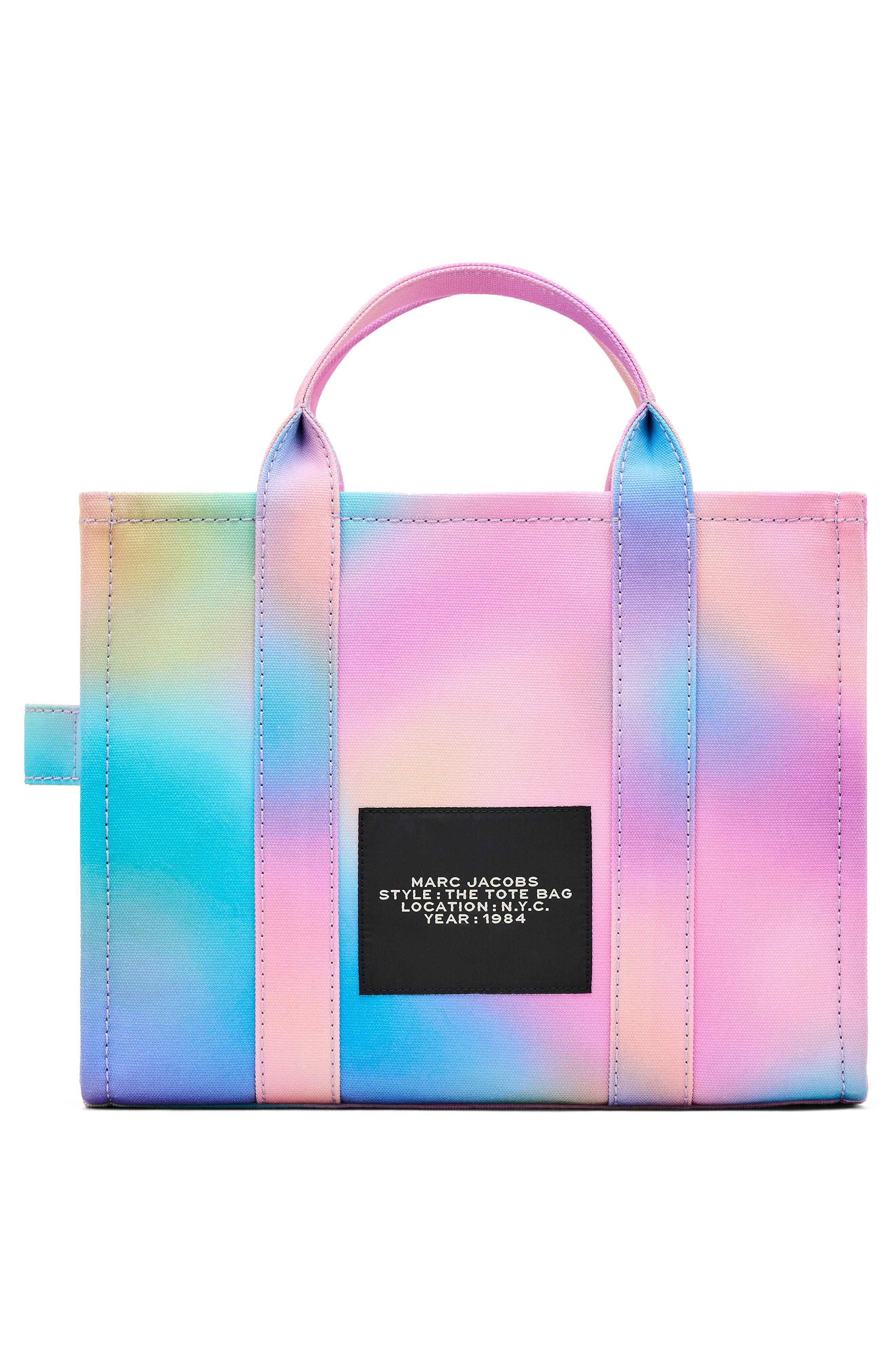 Marc Jacobs The Airbrush Canvas Medium Tote Bag in Blue Multi at Nordstrom - 4