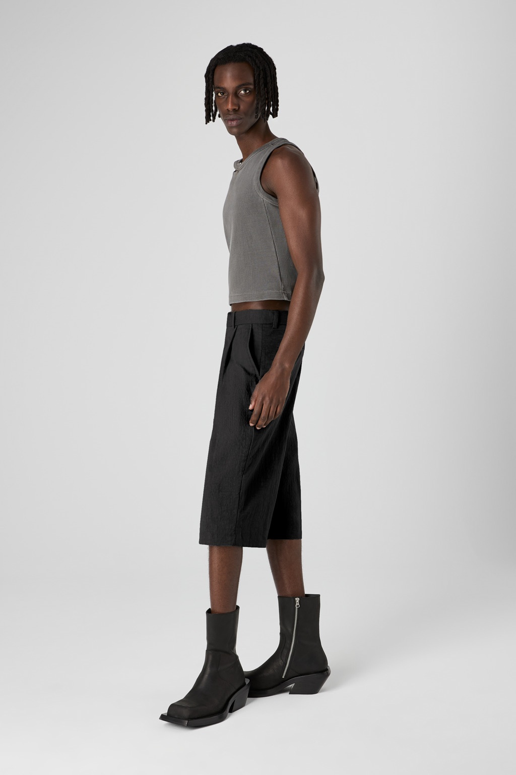 Black Technical Suit Shorts - 4