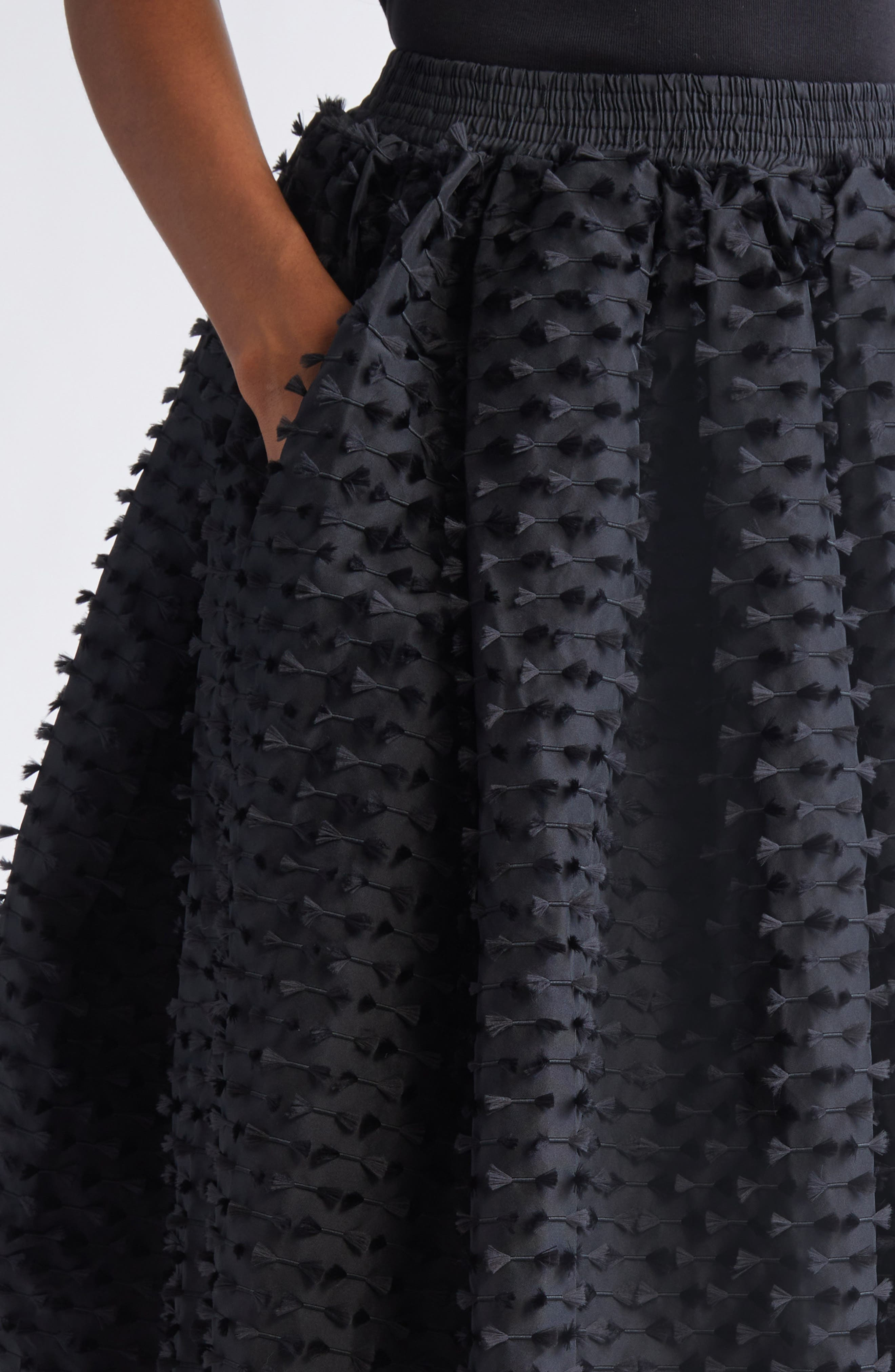 Cecilie Bahnsen Mala Fiamma Fil Coupé Skirt in Black at Nordstrom - 5