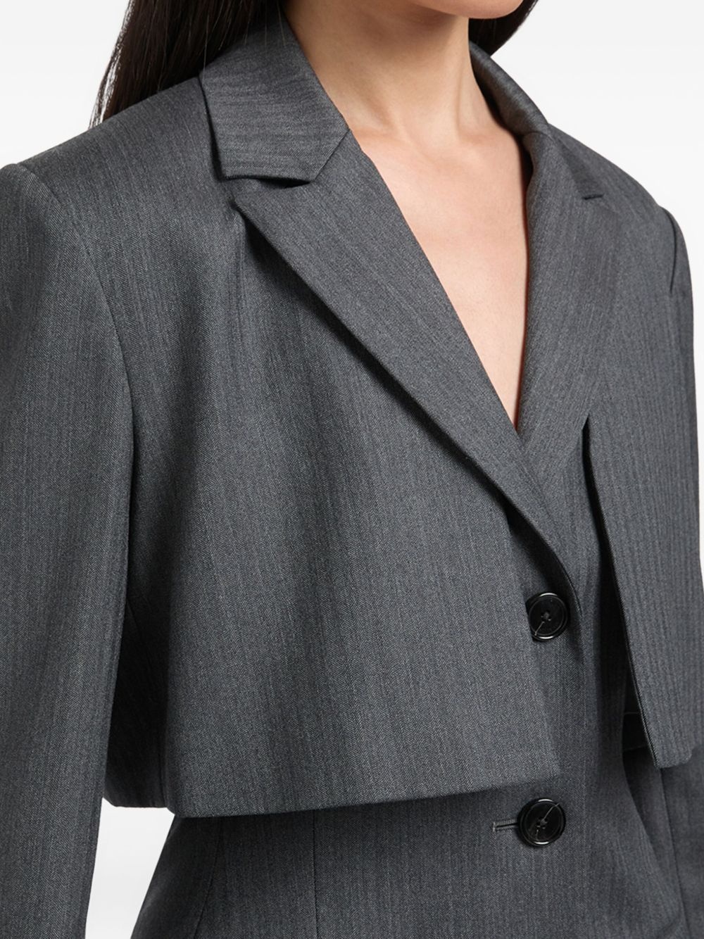 cropped tailored blazer - 4