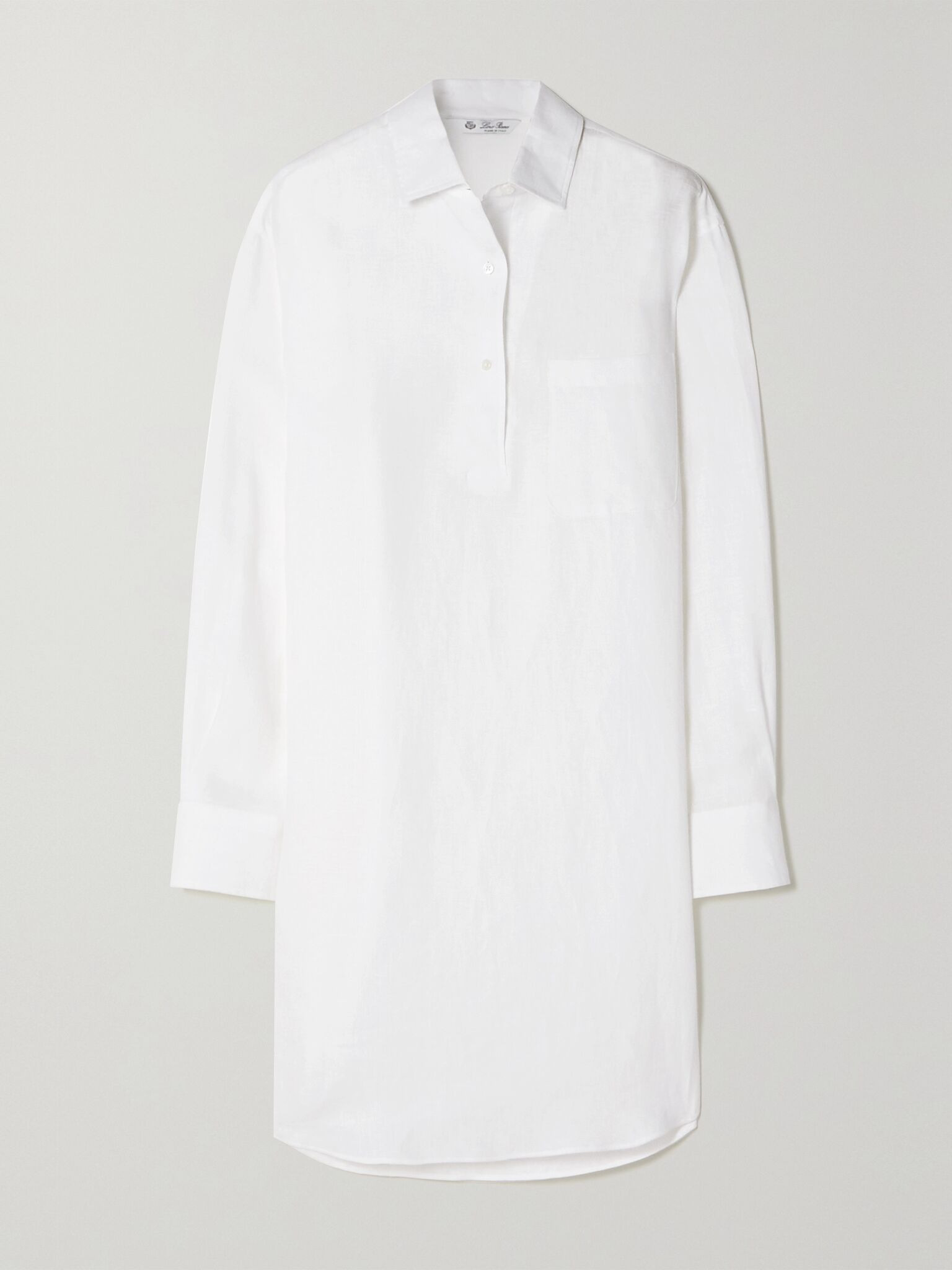 André oversized linen polo shirt White - 1