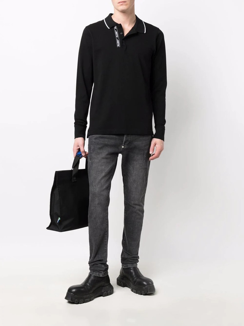 PHILIPP PLEIN logo embroidered polo shirt outlook
