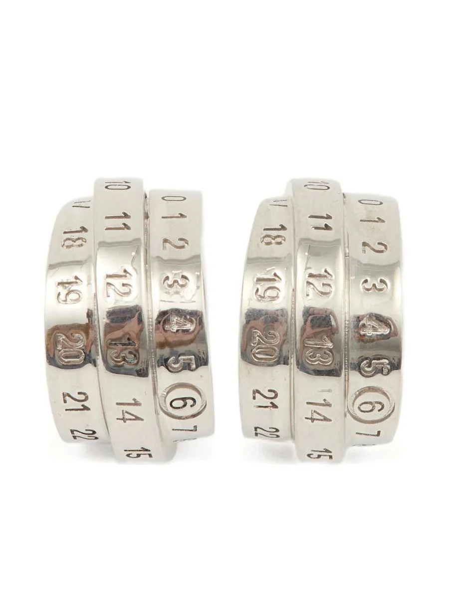 MM6 Maison Margiela Triple Logo Earrings Accessories - 1