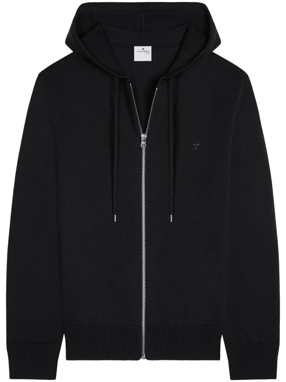 zipped wool hoodie - 1