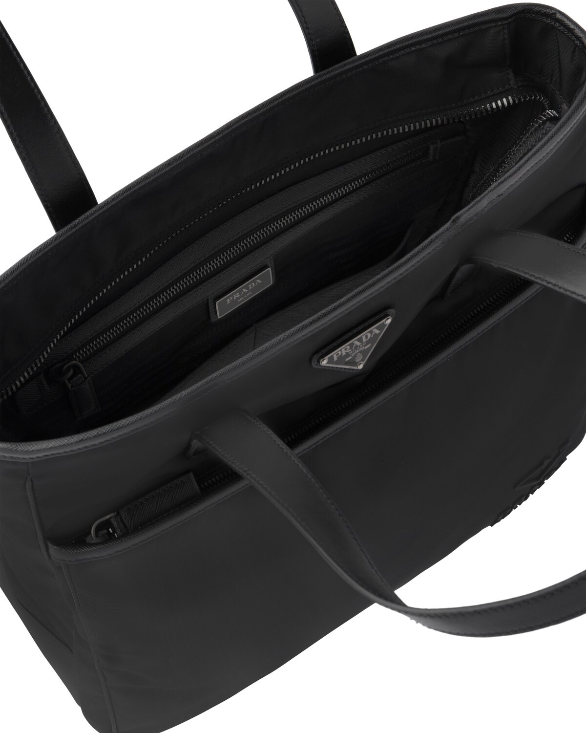 Nylon and Saffiano leather tote - 5