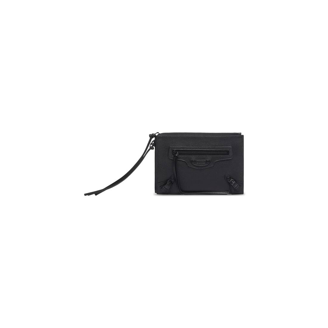 Men's Neo Classic Small Pouch With Strap in Black - 1
