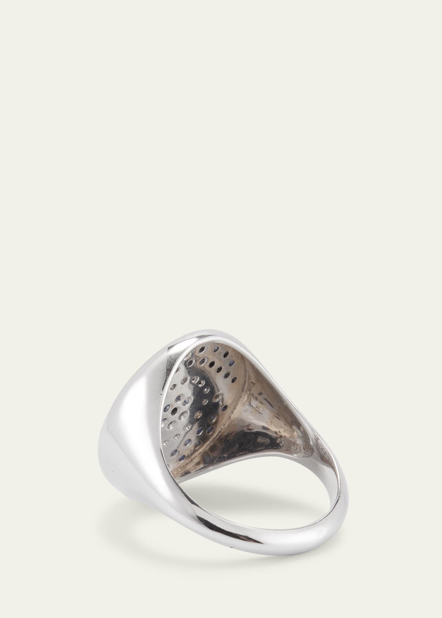 18K White Gold Little Blue Dawn Chevalier Ring - 4
