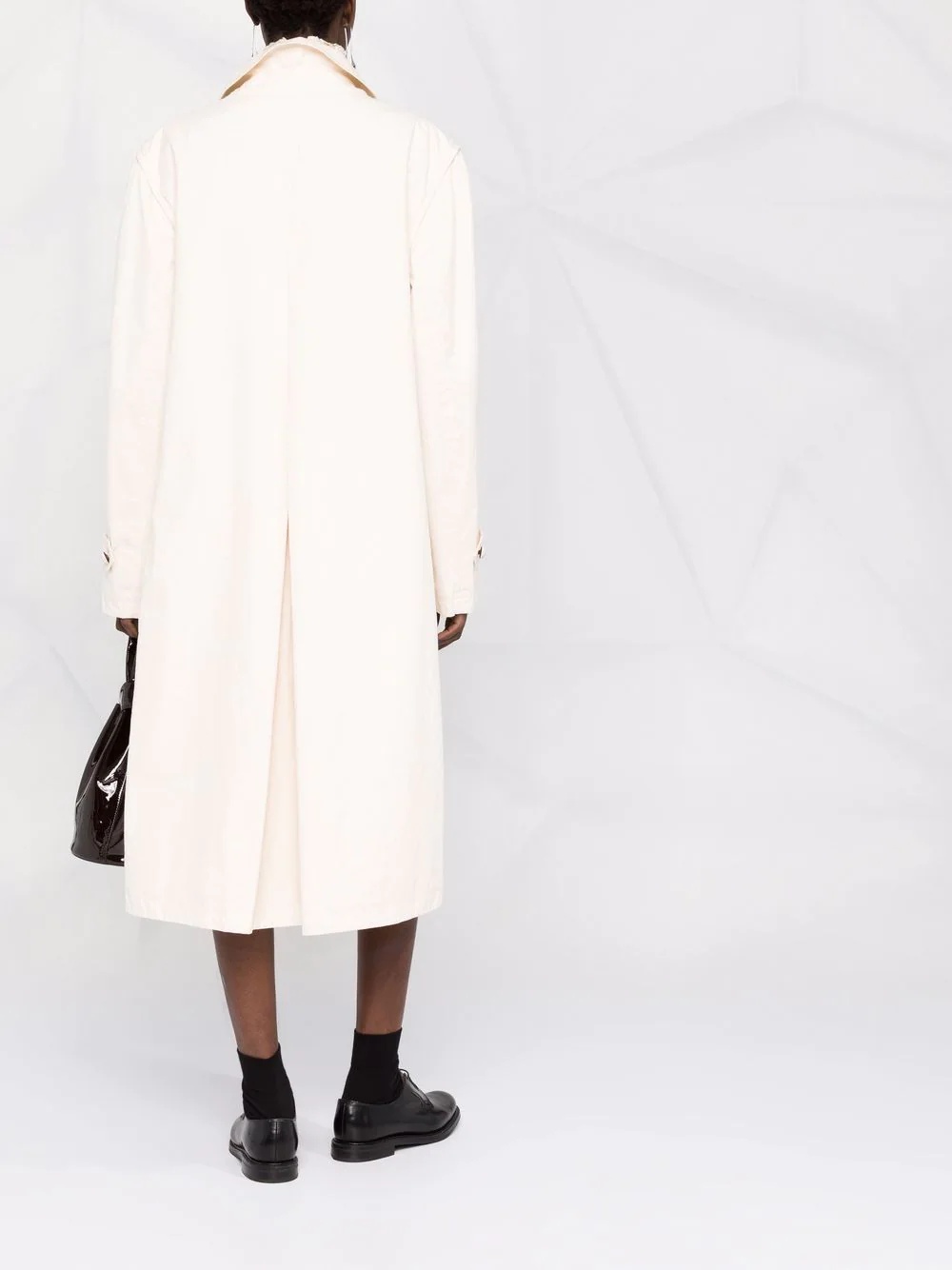 single-breasted midi coat - 4