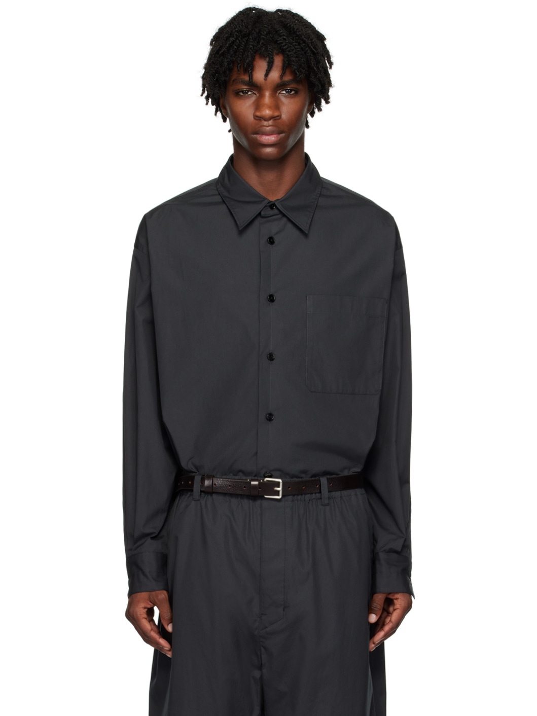 SSENSE Exclusive Blue Relaxed Shirt - 1