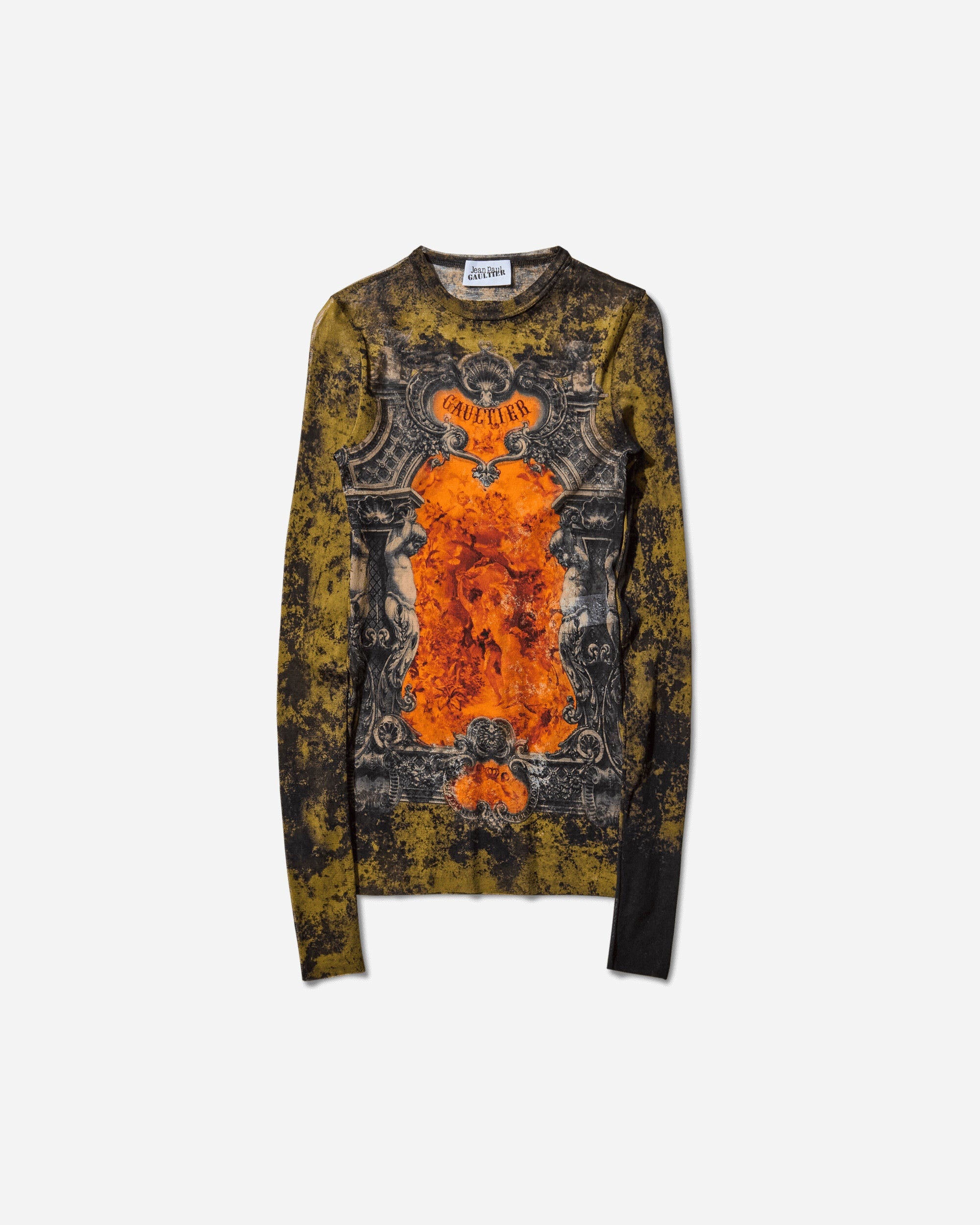Women's Médaillon Longsleeve Top Orange - 1