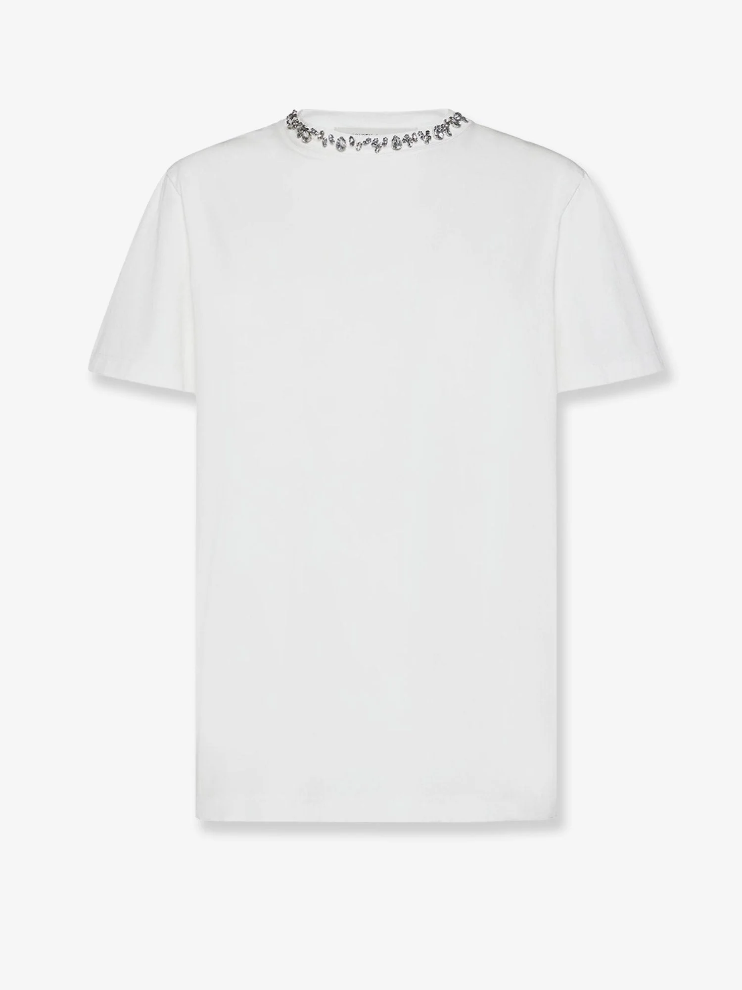 Golden Goose Deluxe Brand Cotton T-Shirt With Rhinestones - 1