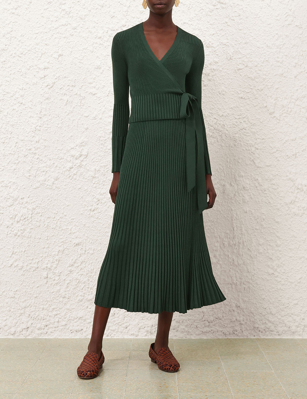 PLEATED RIB MIDI SKIRT - 2