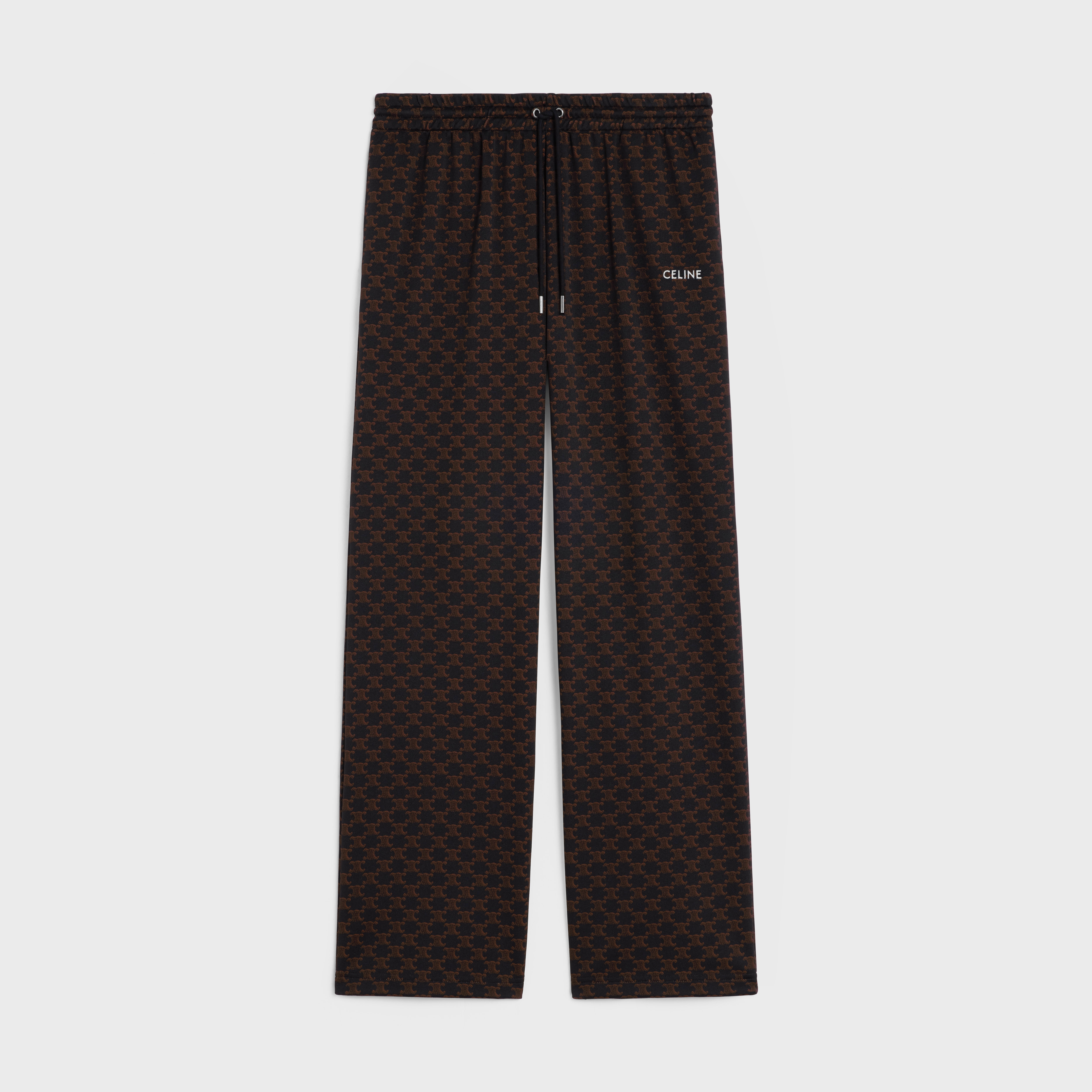 パンツ CELINE Triomphe trousers CELINE 1300$ Triomphe Monogram Print Trackpants - Black