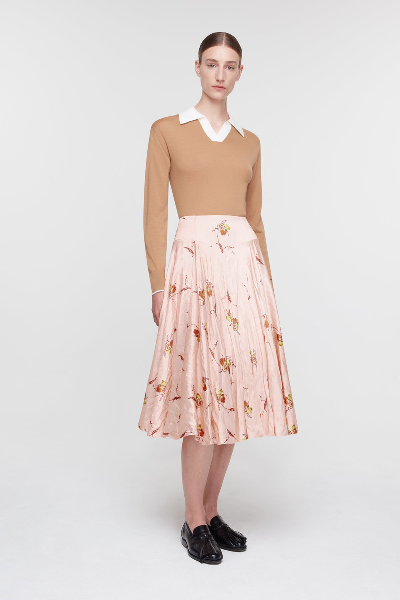 EMILIA WICKSTEAD Nera Skirt in Pink Satin outlook
