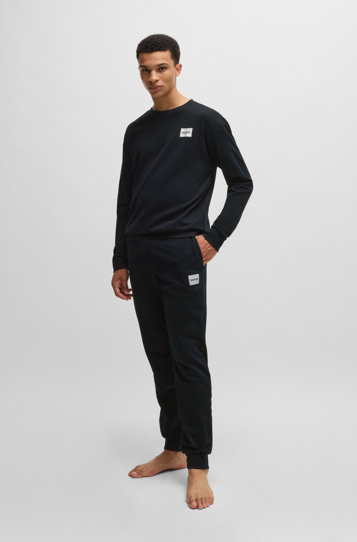 RELAXED-FIT SWEATSHIRT WITH METALLIC LOGO LABEL - 3