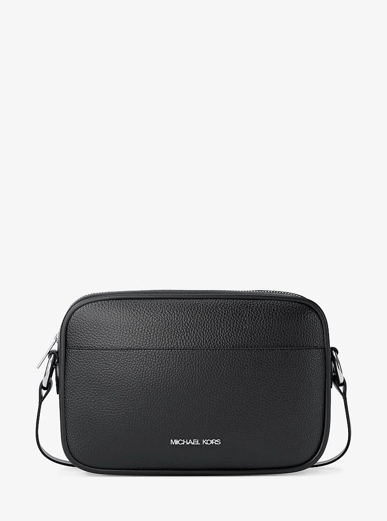 Jet Set Large Pebbled Leather Camera Crossbody Bag - 1