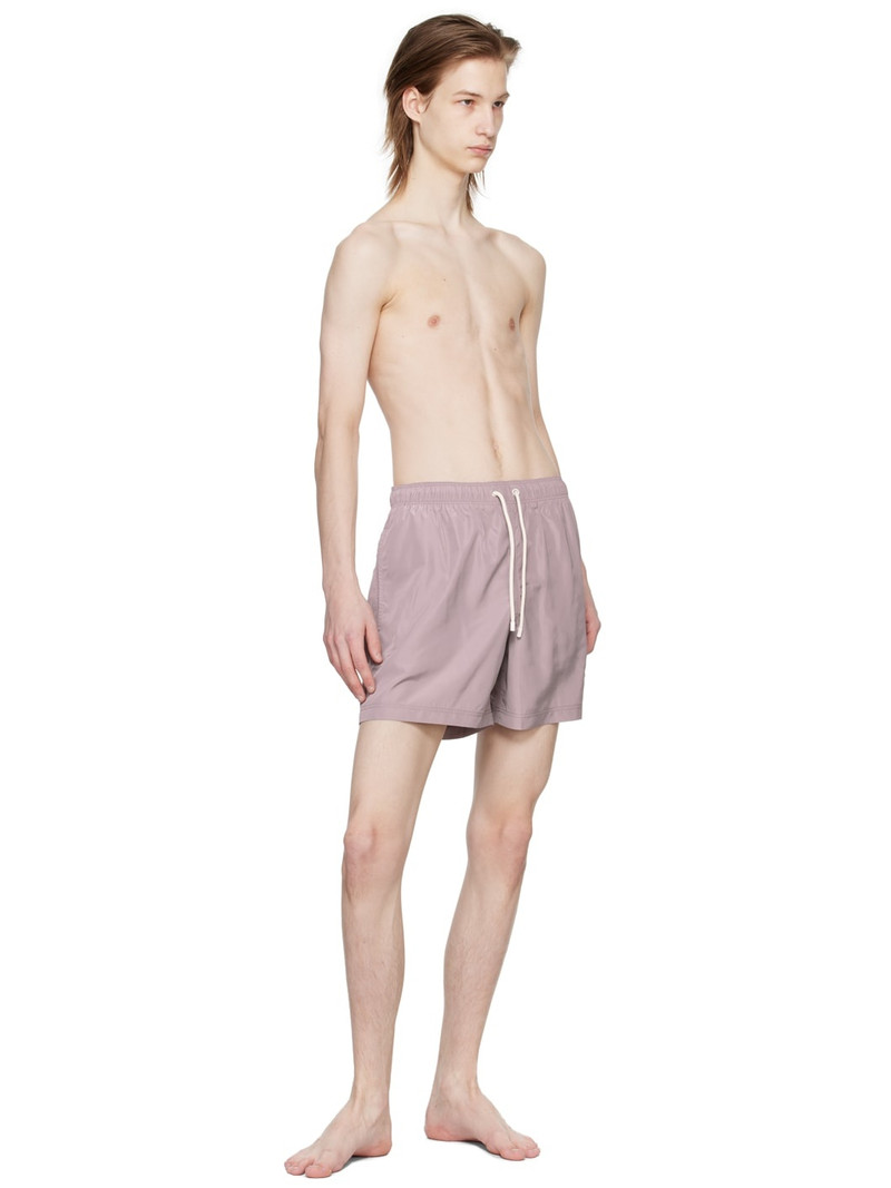 Palm Angels Purple Embroidered Swim Shorts outlook