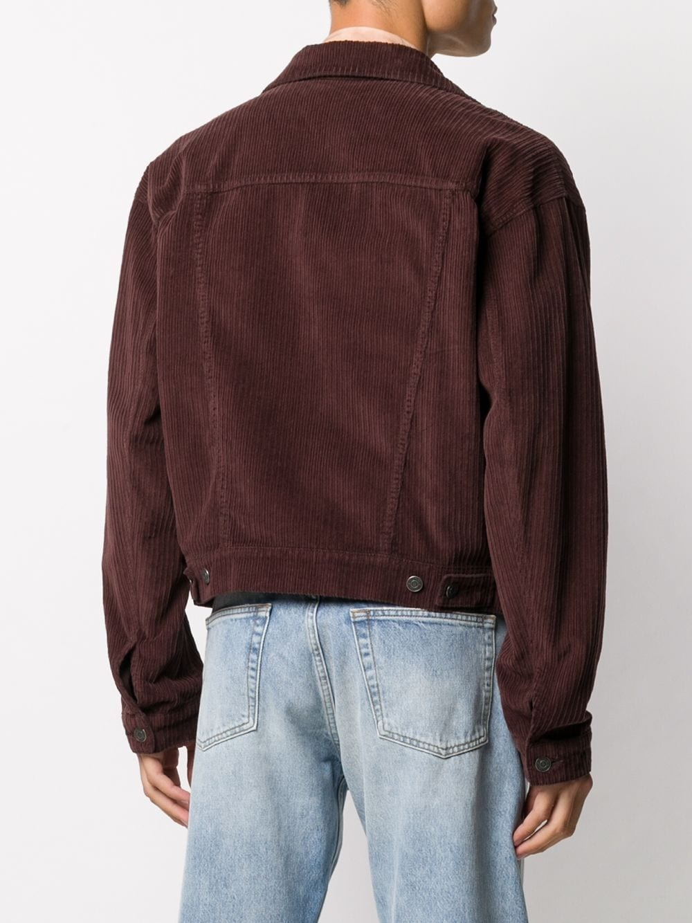 corduroy cropped jacket - 4