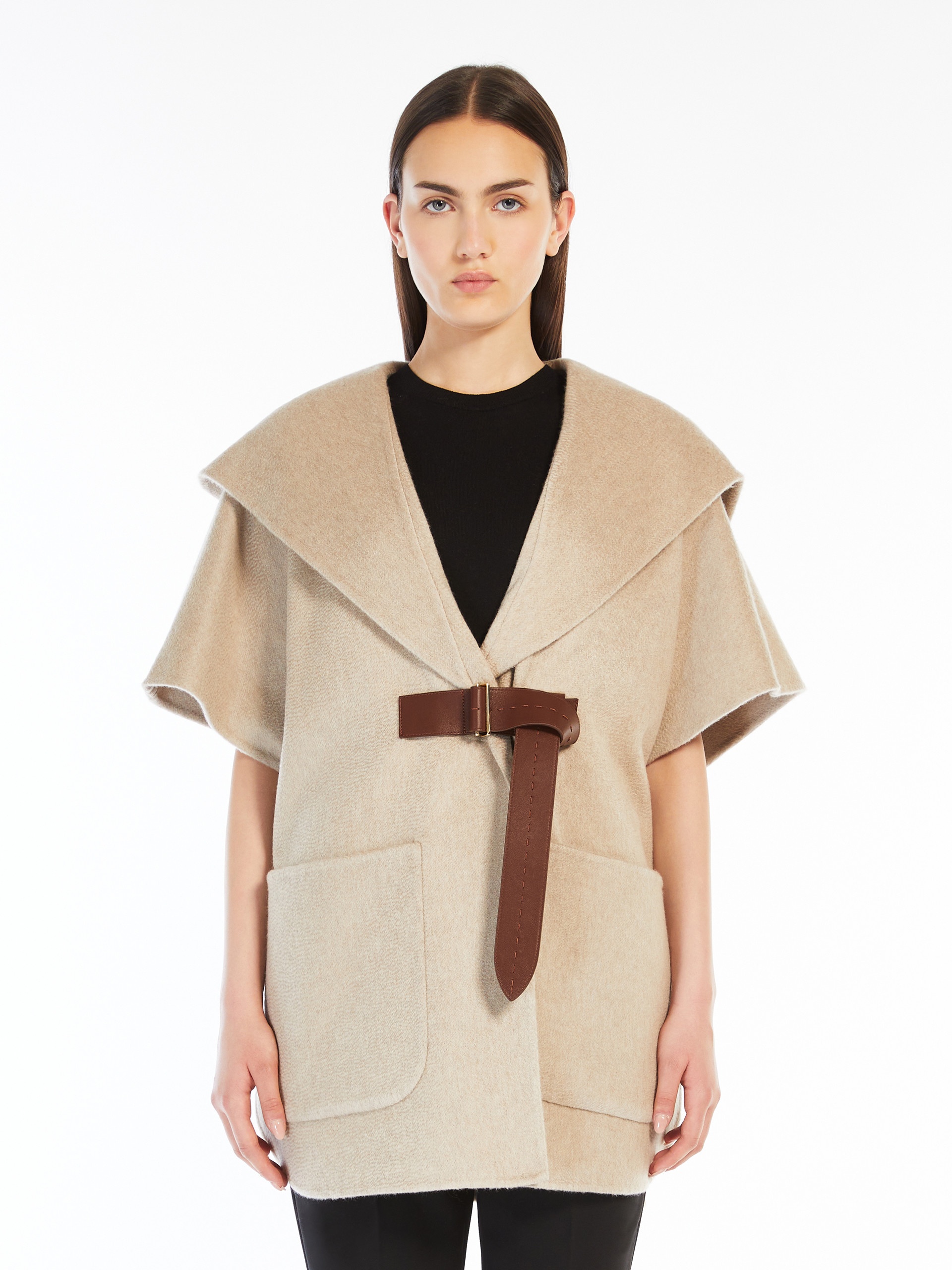 DORICO Sable-look cashmere cape - 3