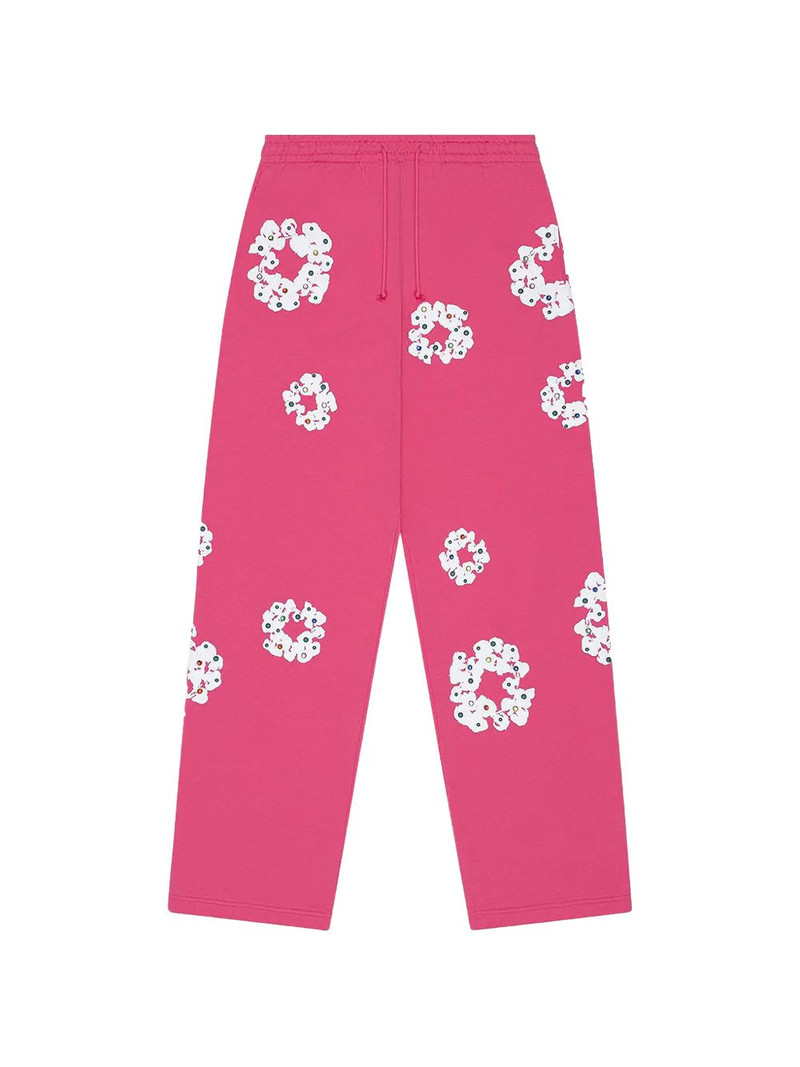 rhinestone-embellished cotton track pants 1