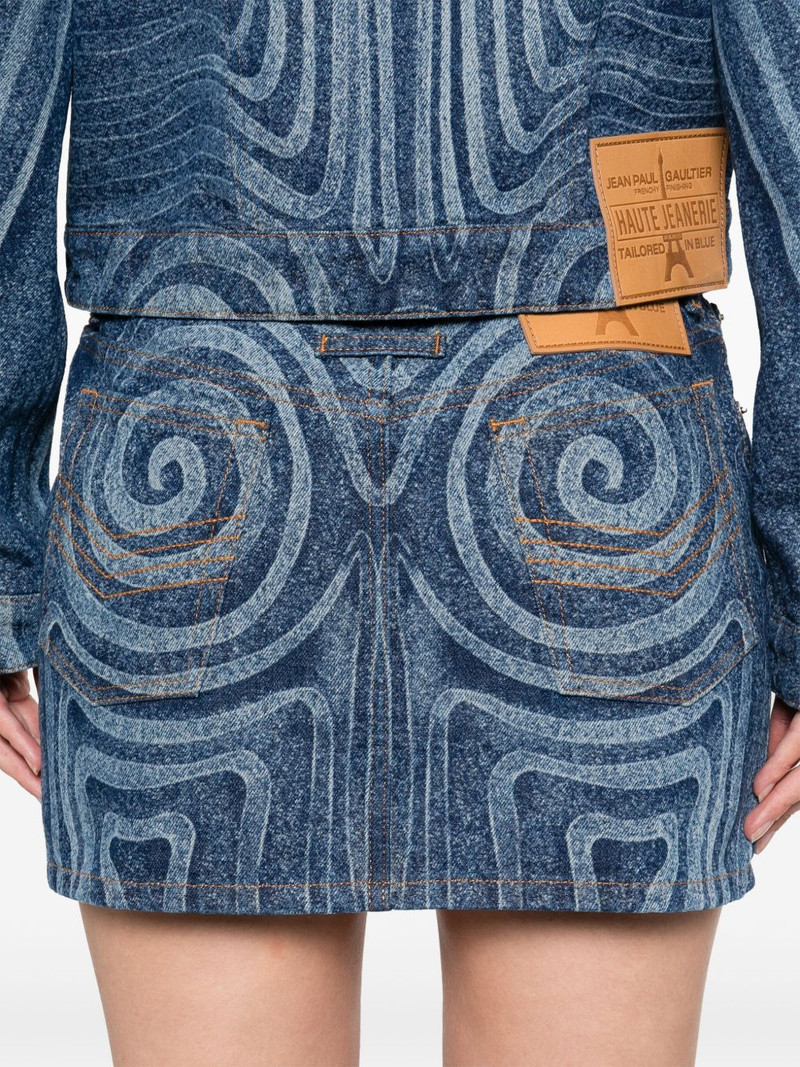 Spiral-print mini skirt 5