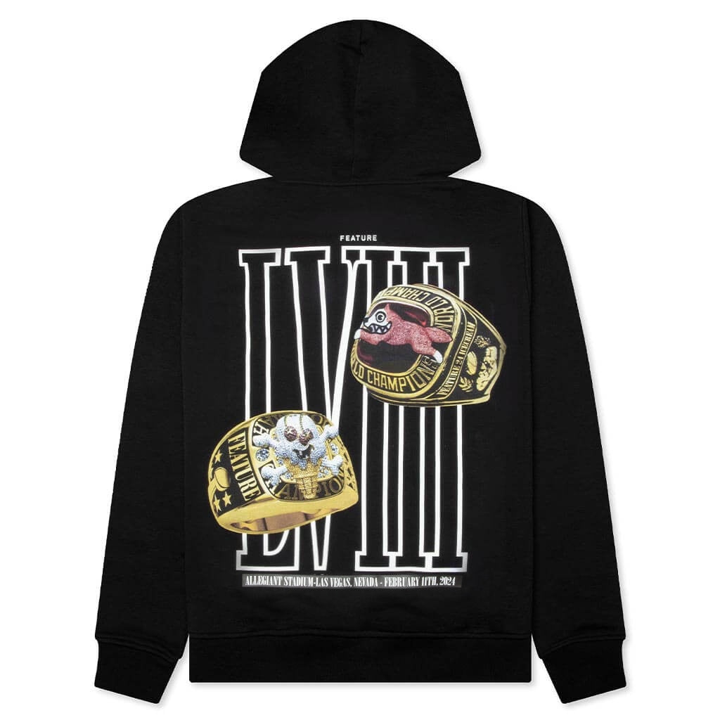 FEATURE X ICECREAM RINGS HOODIE - BLACK - 2