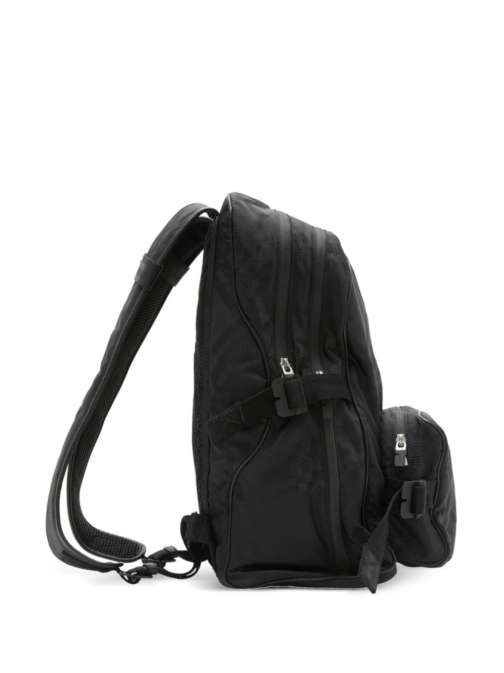 check-print jacquard backpack - 3