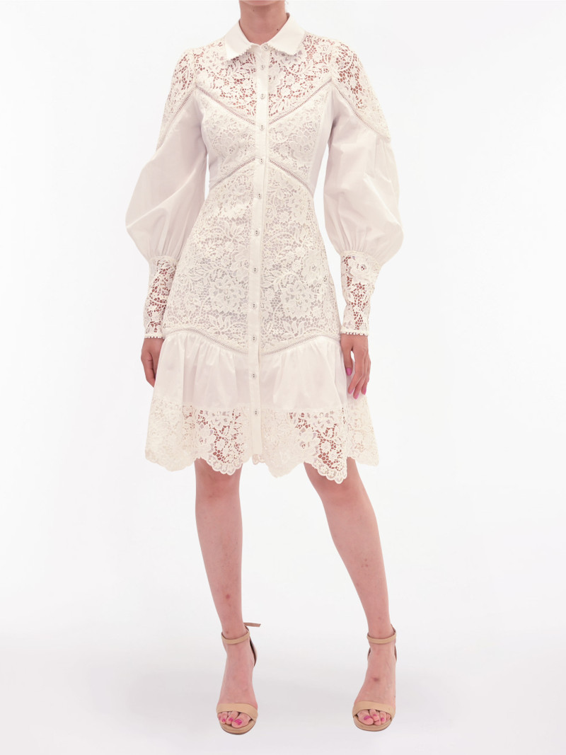 LACE GUIPURE MINI DRESS 1