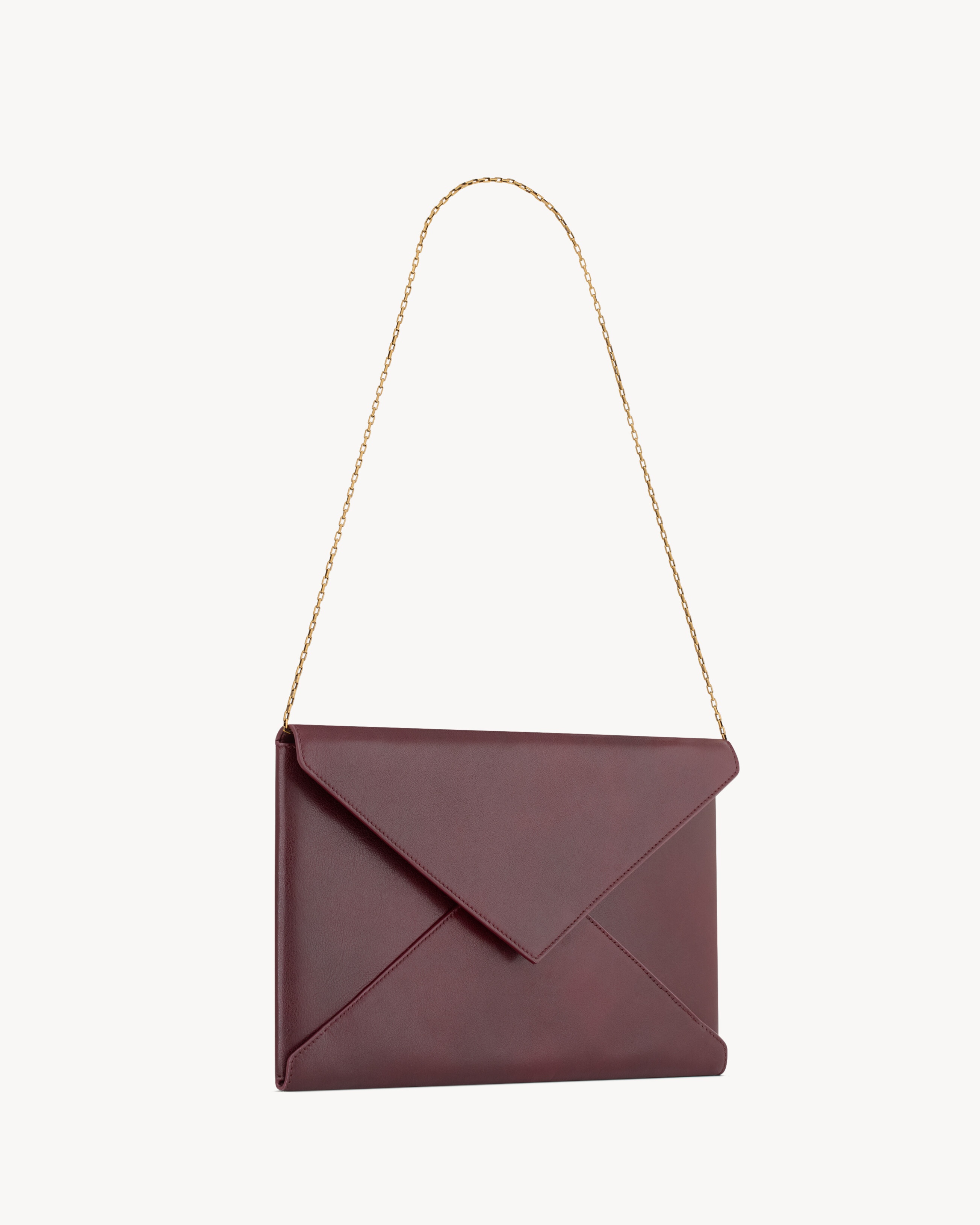 LETTER LARGE POUCH ON CHAIN IN LEATHER - 5