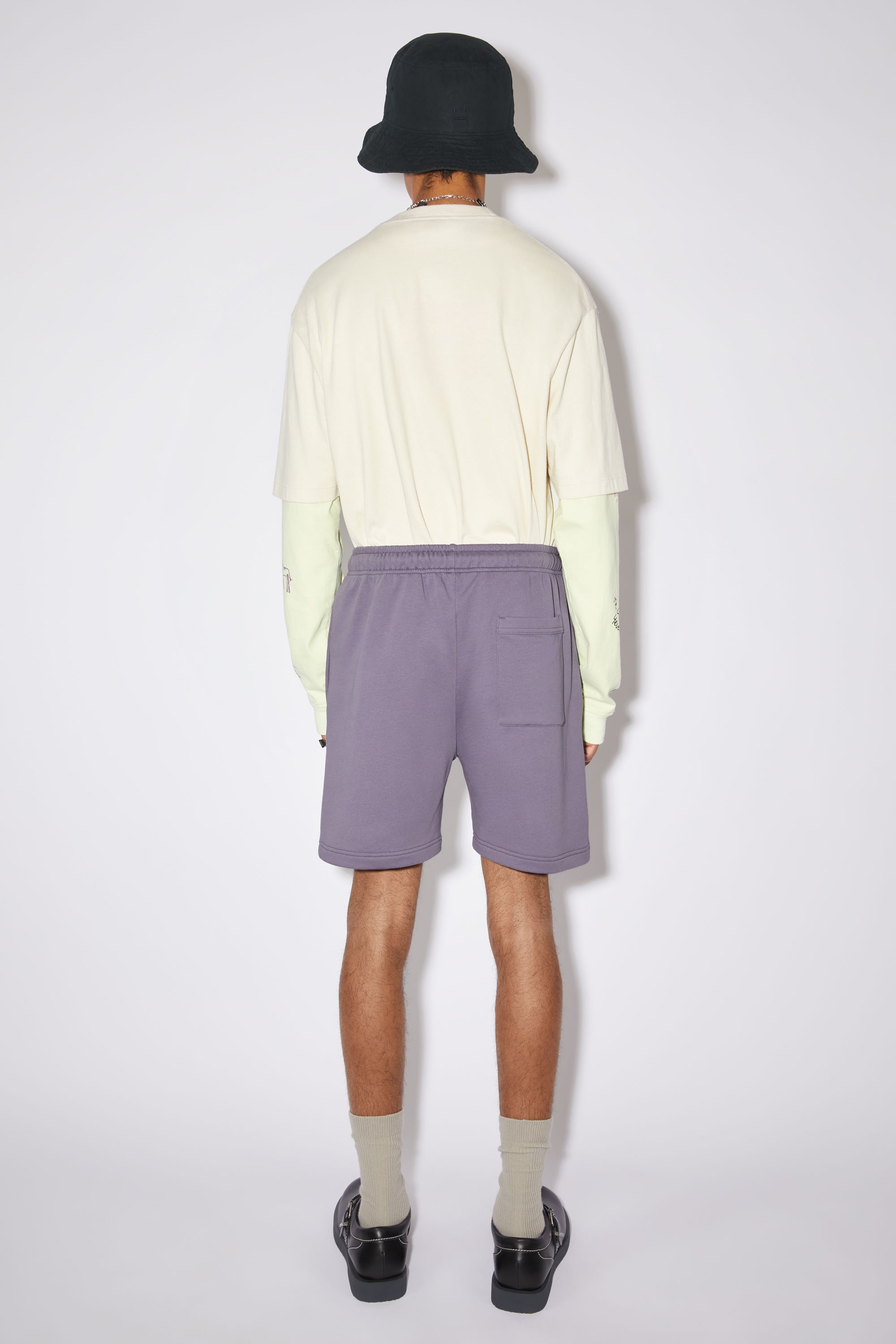 Cotton sweat shorts - Faded purple - 3