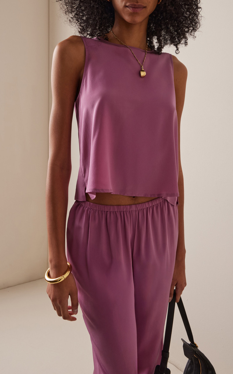 ASCENO Sofia Silk Shell Top pink outlook