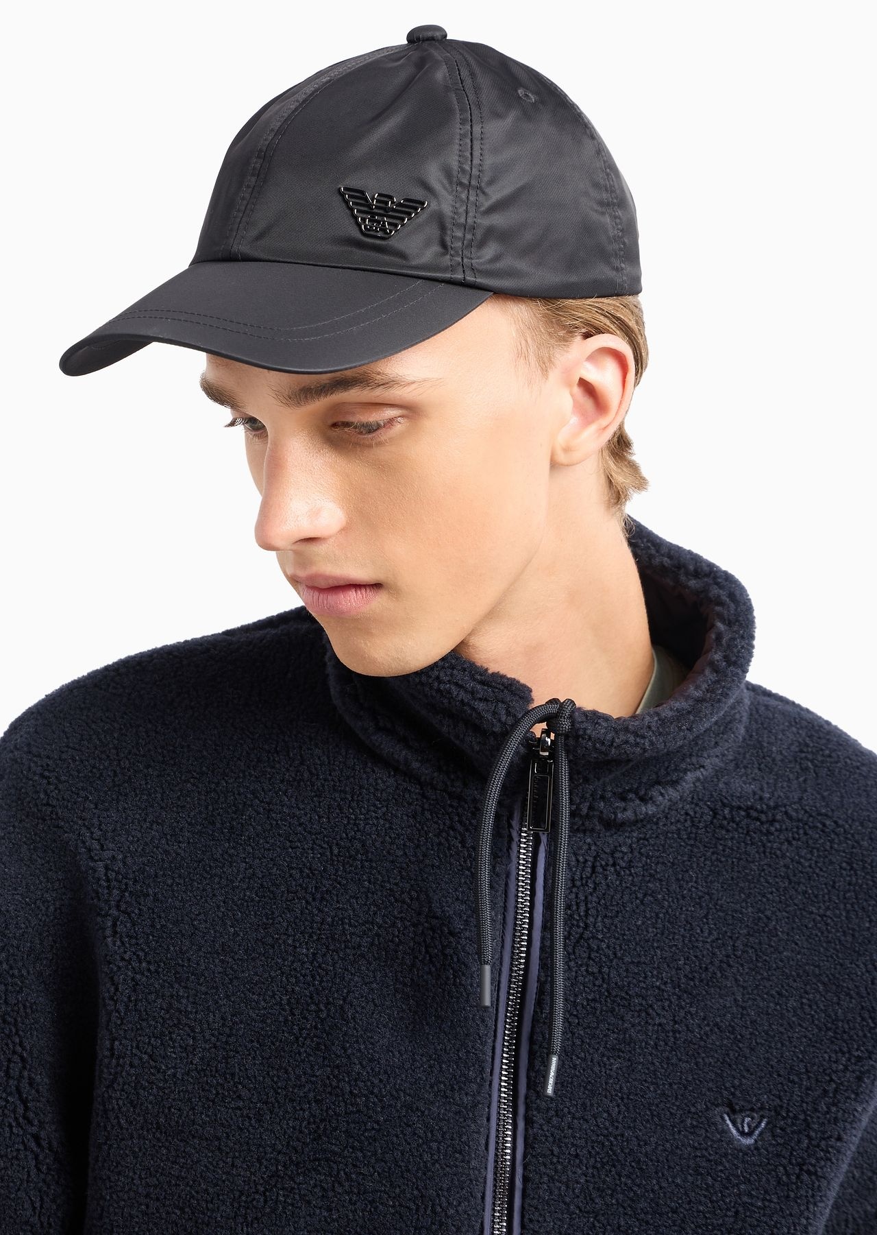 Nylon baseball cap with eagle plate - 3