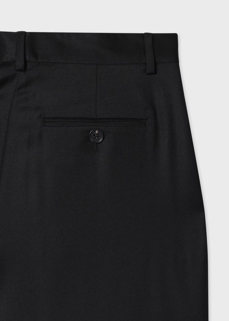 Women's Black Flannel Double-Breasted Suit 6