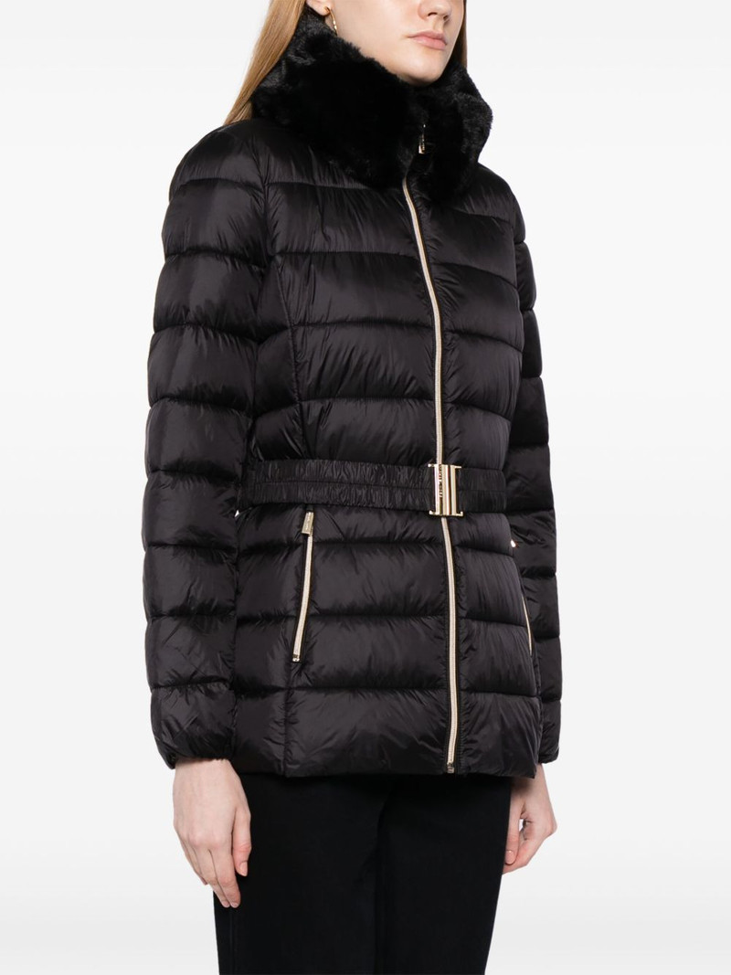 faux-fur collar quilted jacket 3
