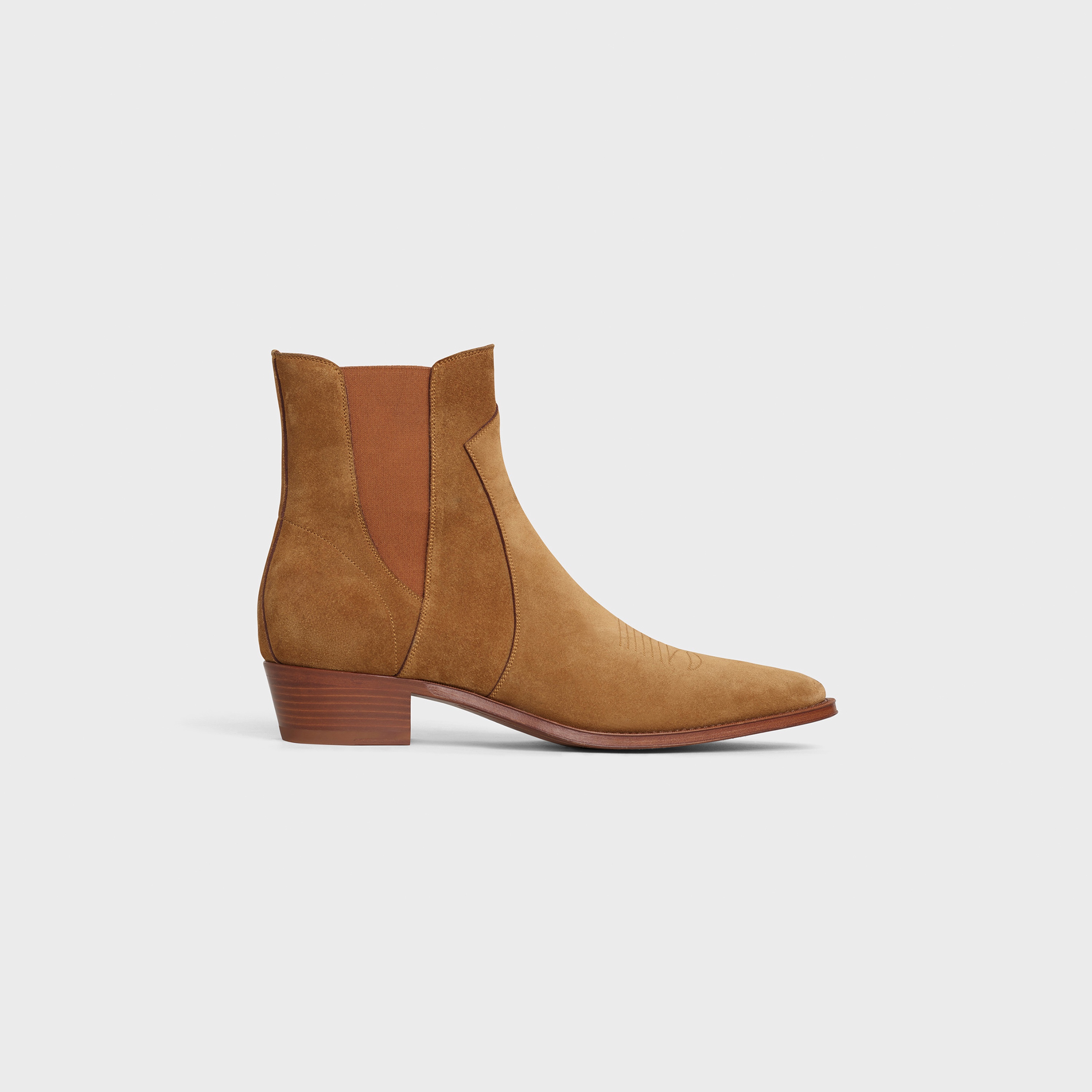 CELINE CAMARGUE Western chelsea boot in Suede Calfskin - 1