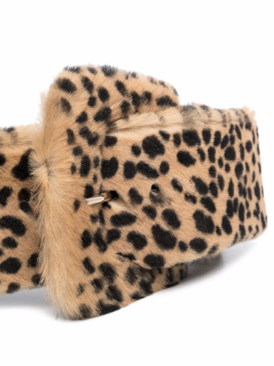 Lanvin animal-pattern fur-trimmed belt outlook