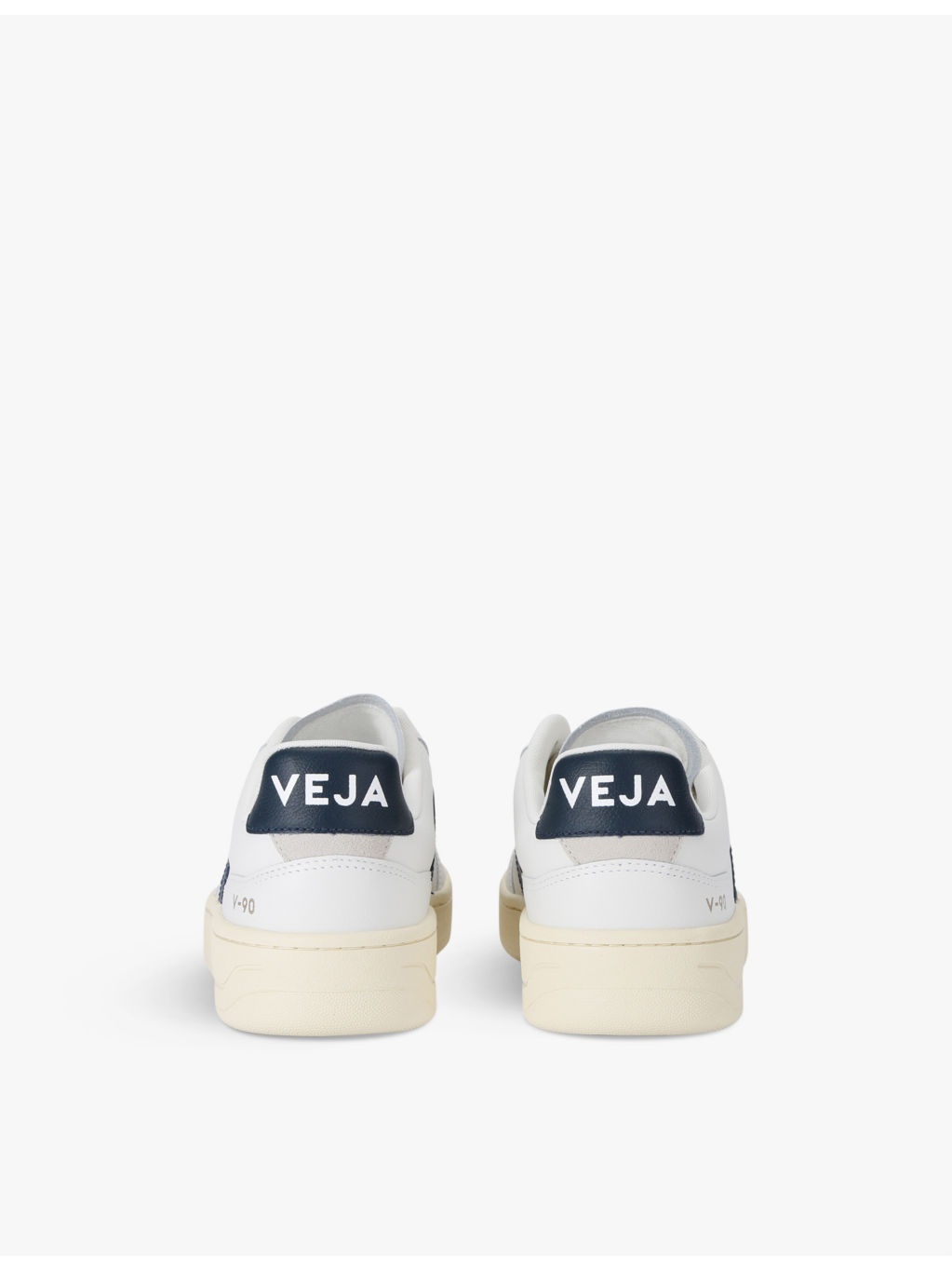 Men's V90 logo-embroidered low-top leather trainers - 4