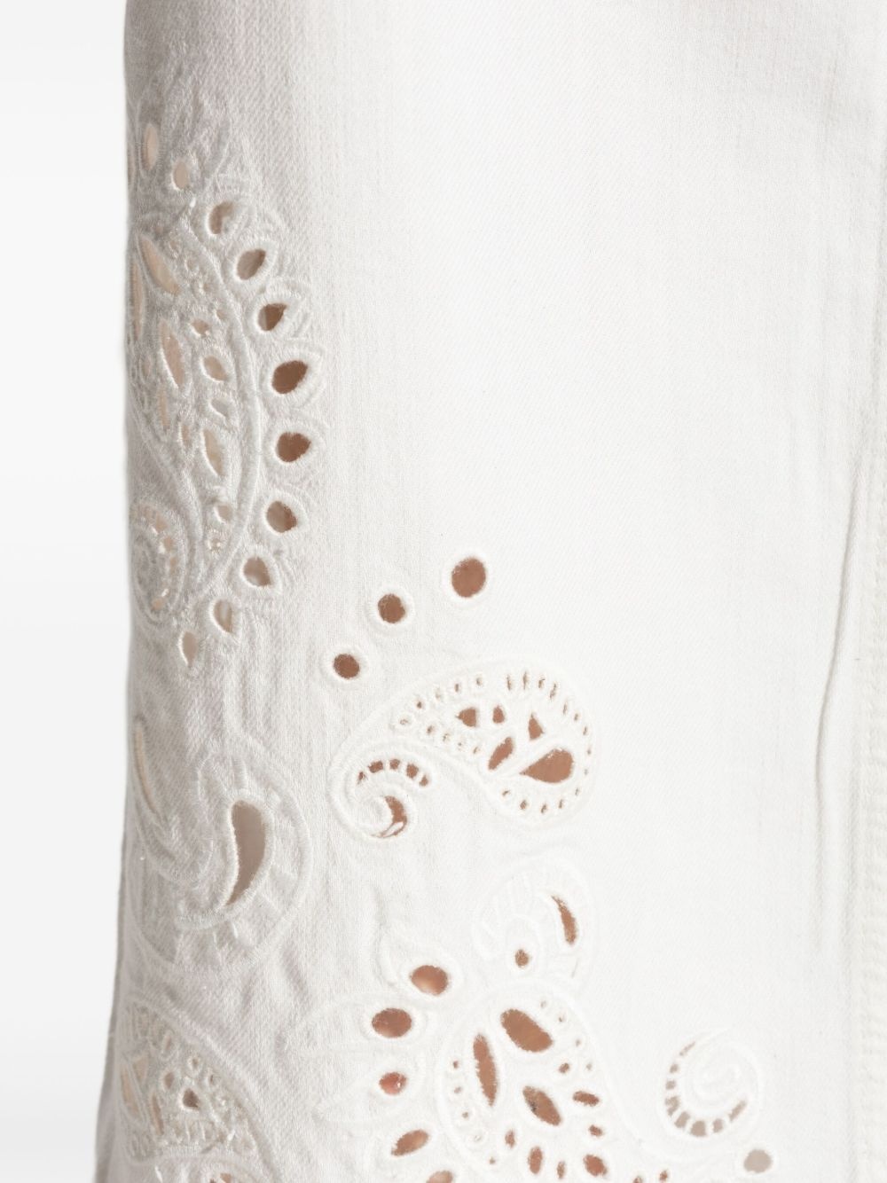 embroidery drawstring trousers - 5