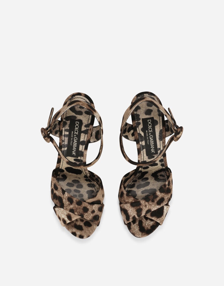 Leopard-printed cotton wedges - 4