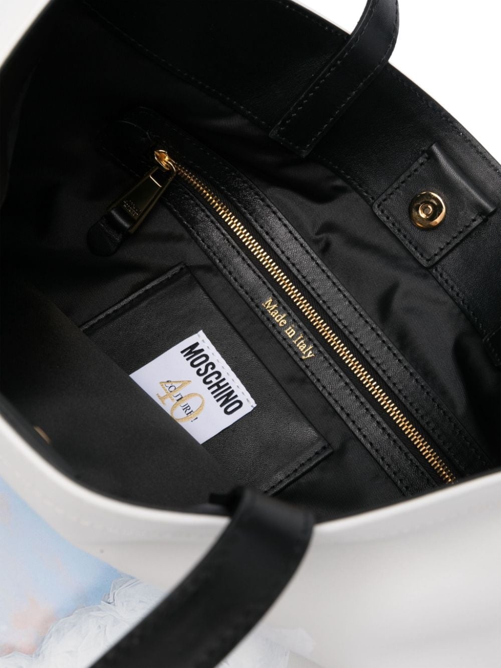 Cloud with Handle and Padlock-print shoulder bag - 5
