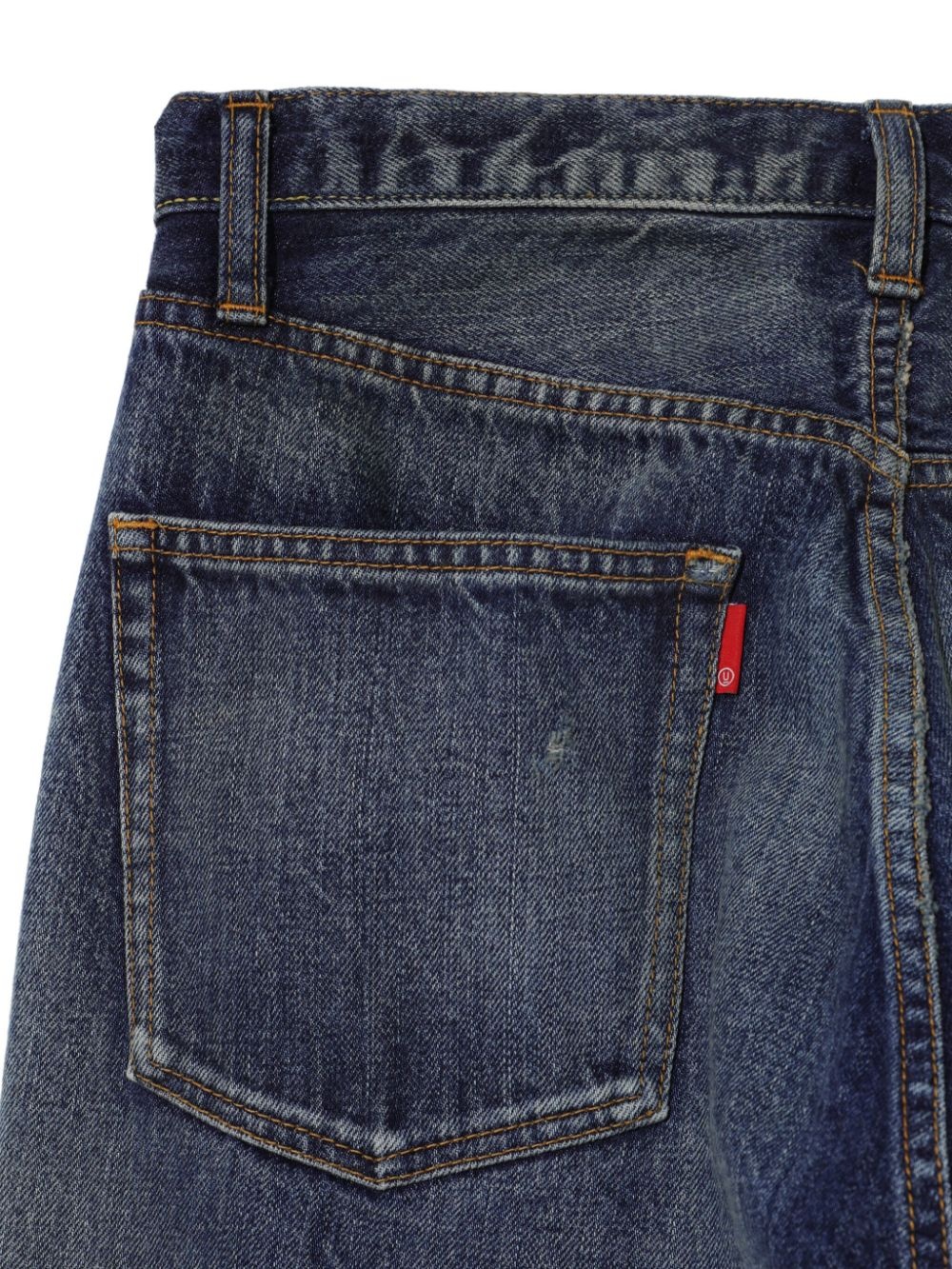 distressed straight-leg trousers - 4