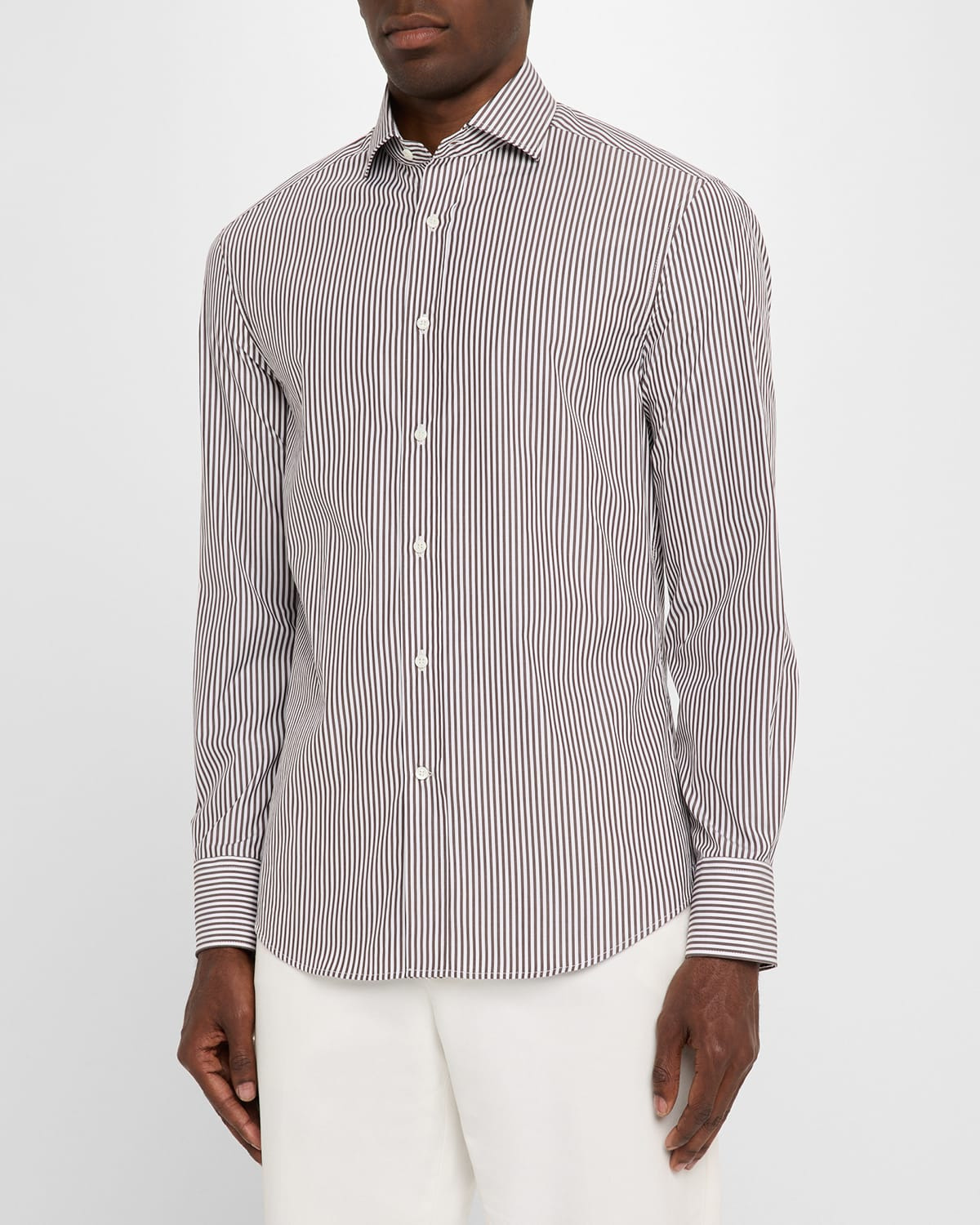 Men's Narrow Striped Long-Sleeve Shirt - 4