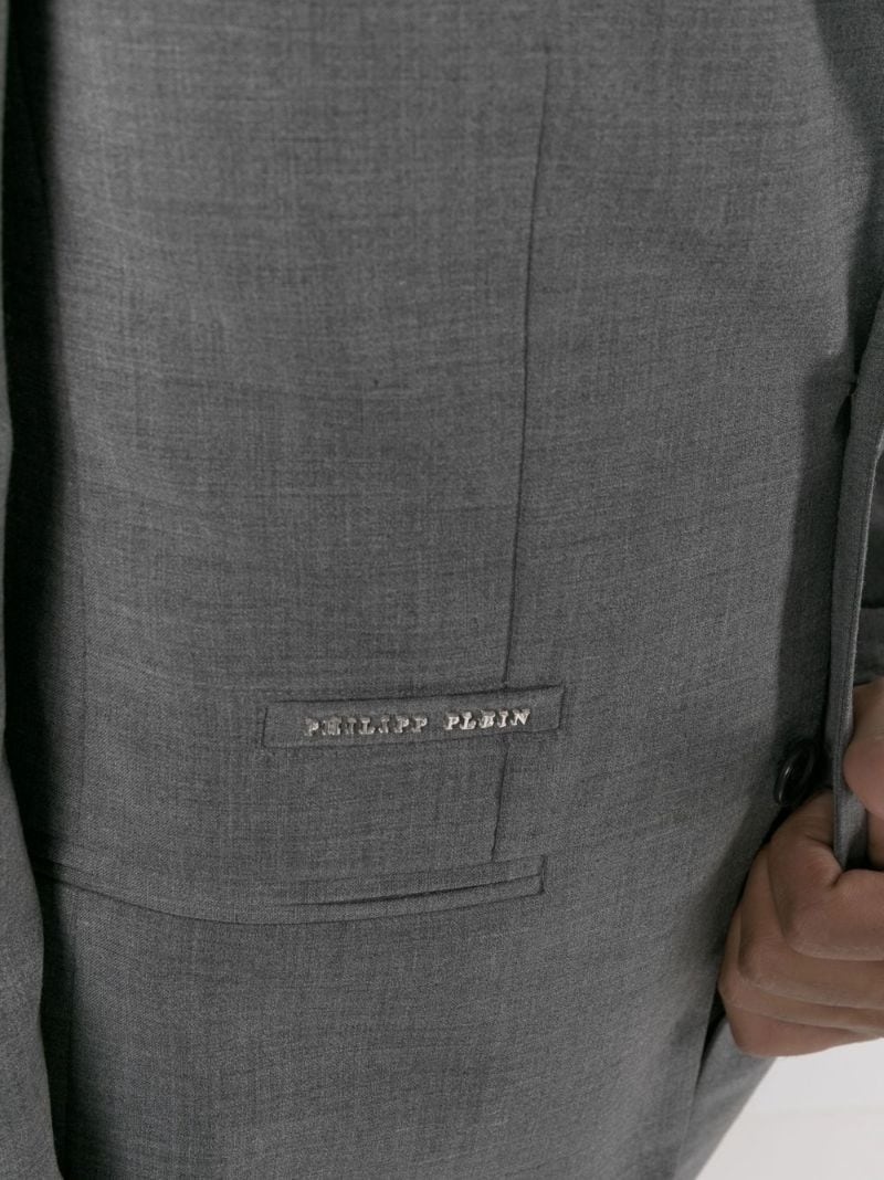 logo-detail single-breasted suit - 5